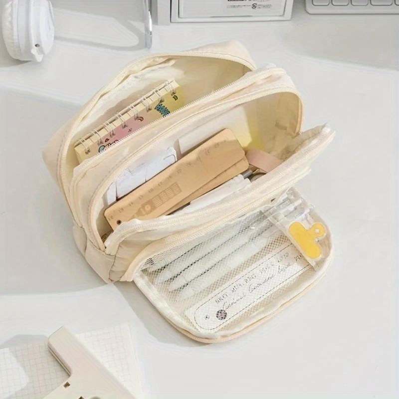 Aesthetic Large Pencil Case Pouch - Kız Büyük Kapasiteli Estetik Kalem Çantası