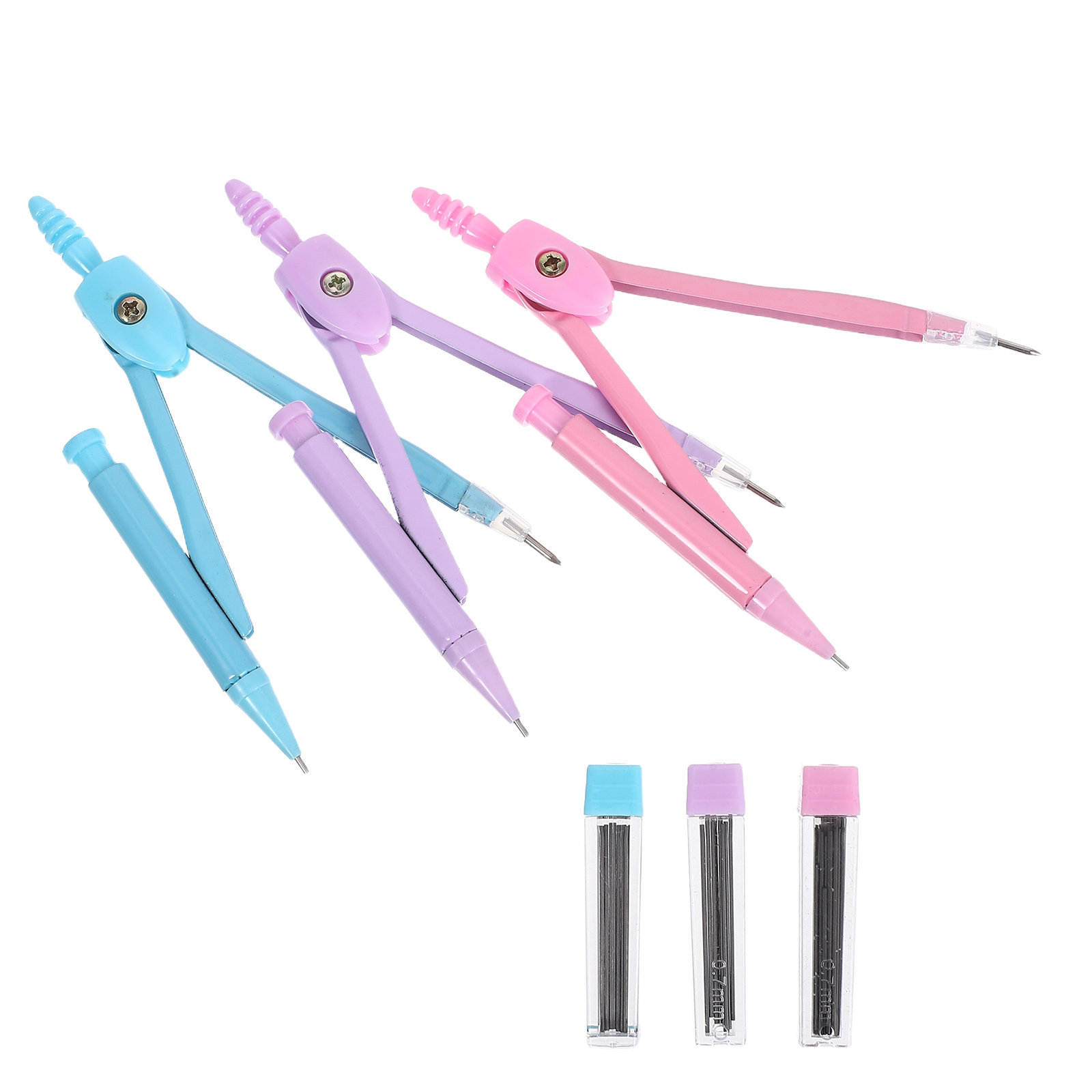 Math Geometry Set With Compass - Paslanmaz Çelik Pusula Seti, Geometri ve