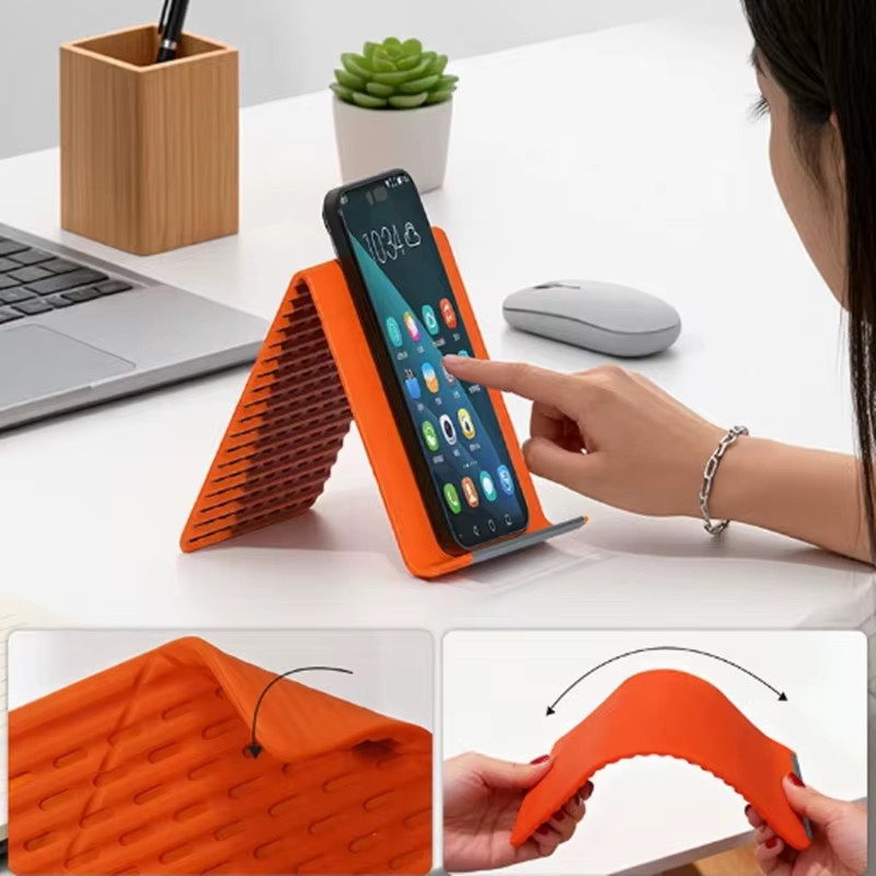 Office Furniture - Esnek Katlanabilir Silikon Telefon Tutucu Taşınabilir