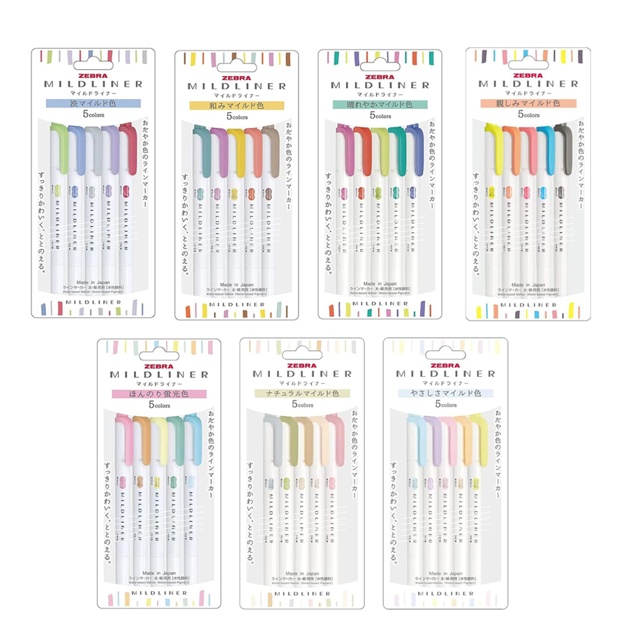 Zebra Mildliner Fosforlu Kalem - Pastel Highlighter Set Double Ended incelemesi ve fiyatı