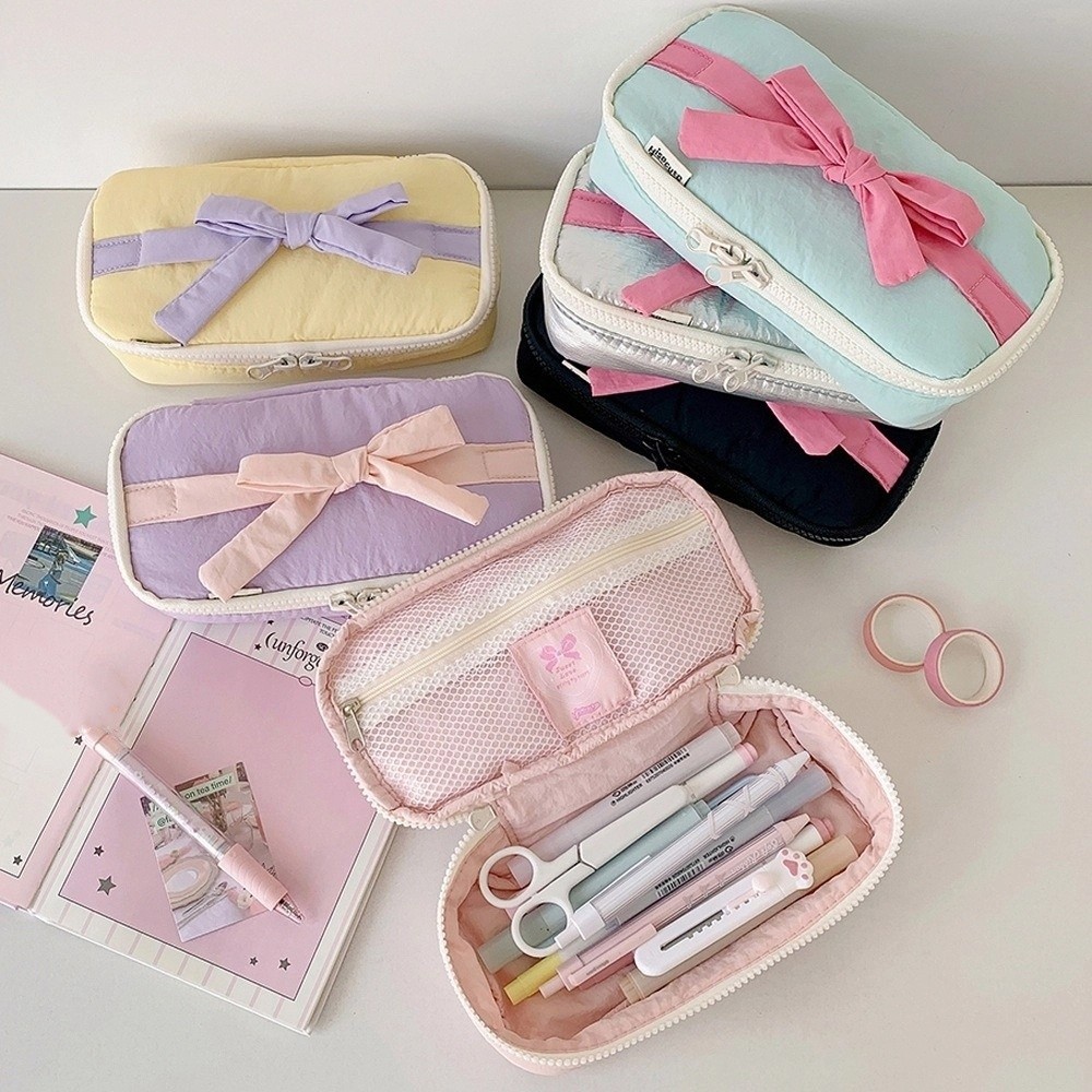 Fiyonklu Kalemlik, Şık Dantel  - Aesthetic Large Pencil Case Pouch incelemesi ve fiyatı