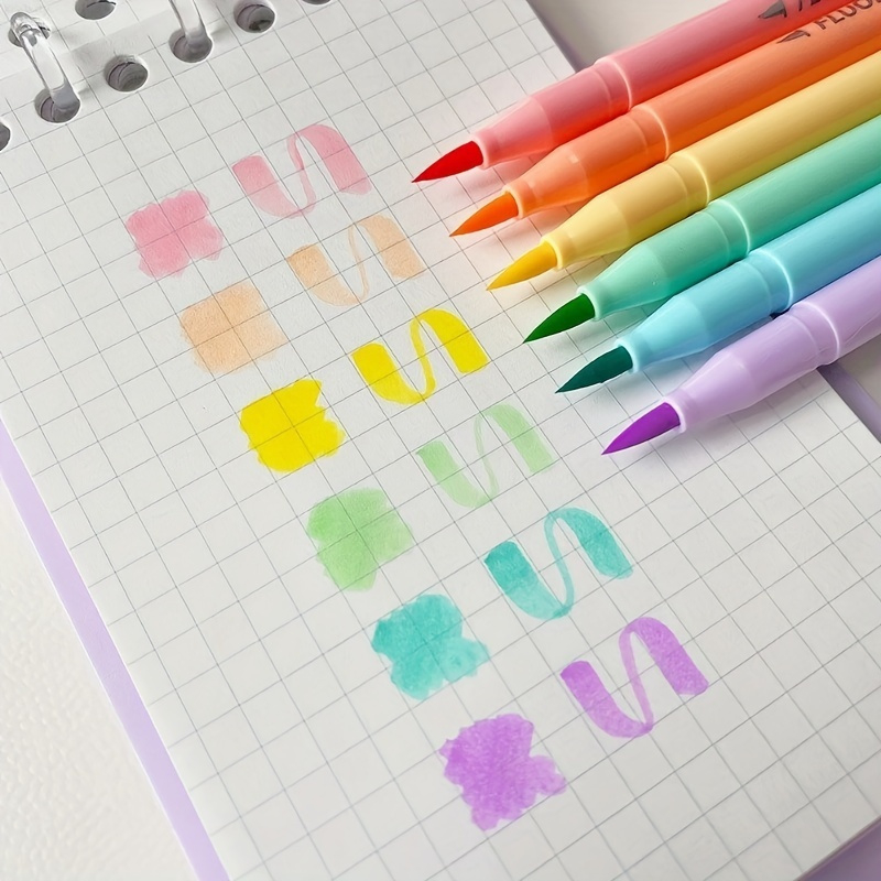 6 adet Yumuşak Fırça Floresan  - Pastel Highlighter Set Double Ended incelemesi ve fiyatı