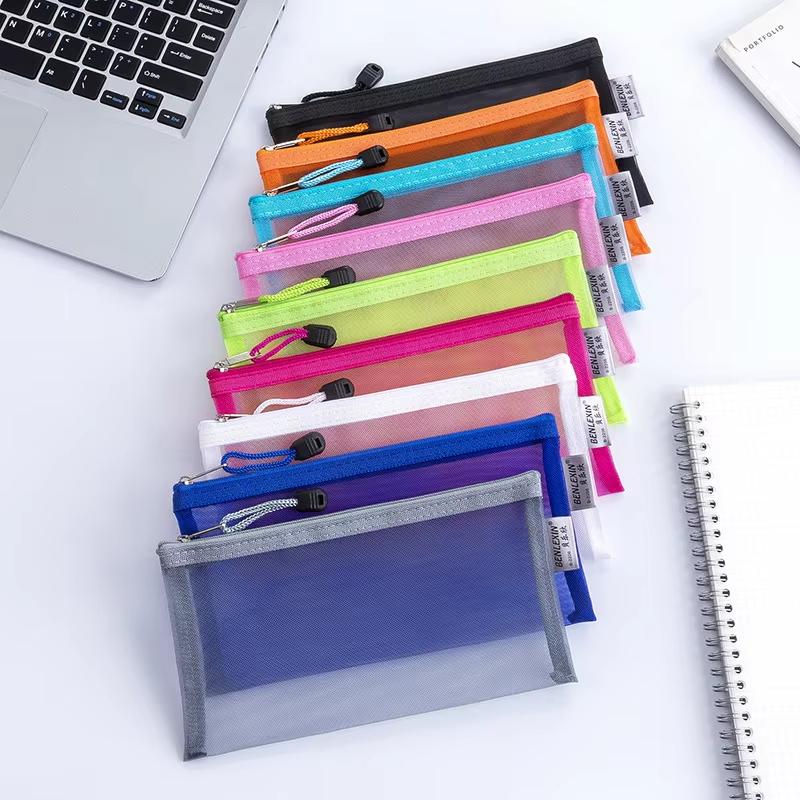 YENİ Dayanıklı Fermuarlı File  - Clear Mesh Pencil Pouch For Exam incelemesi ve fiyatı