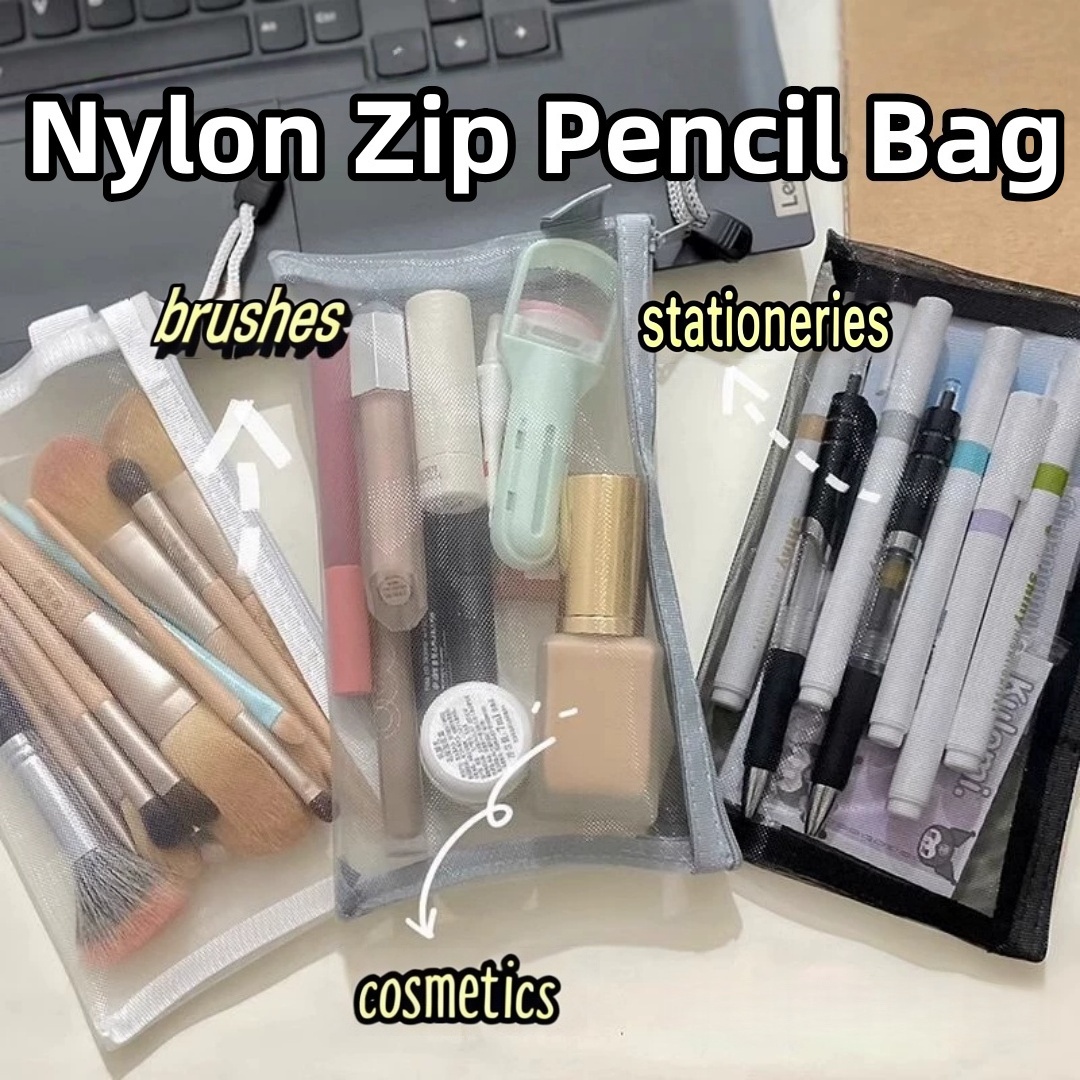 Naylon Kalem Saklama Kesesi Ha - Clear Mesh Pencil Pouch For Exam incelemesi ve fiyatı